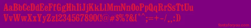 Dosmilcatorce Font – Red Fonts on Purple Background