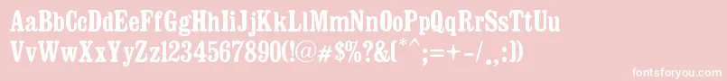 Dosmilcatorce Font – White Fonts on Pink Background