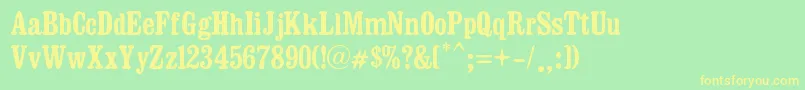 More about Dosmilcatorce Font Dosmilcatorce Font – Yellow Fonts on Green Background