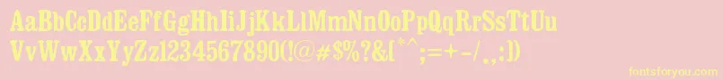 Dosmilcatorce Font – Yellow Fonts on Pink Background