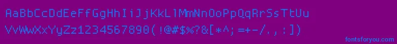 Шрифт Proggysquare – синие шрифты на фиолетовом фоне