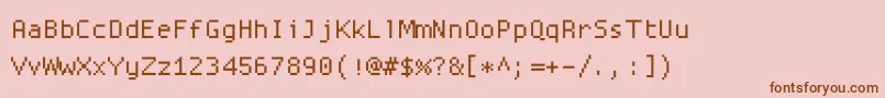 Шрифт Proggysquare – коричневые шрифты на розовом фоне