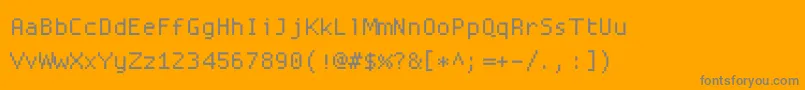 Proggysquare Font – Gray Fonts on Orange Background