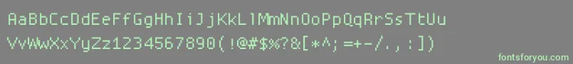 Proggysquare-fontti – vihreät fontit harmaalla taustalla