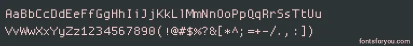 Шрифт Proggysquare – розовые шрифты на чёрном фоне