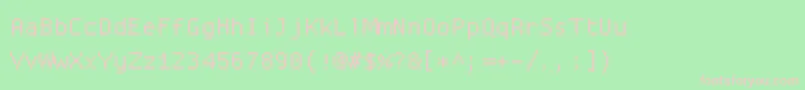 Proggysquare Font – Pink Fonts on Green Background