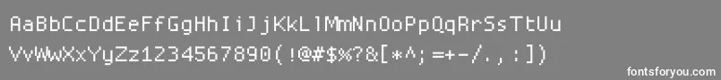 フォントProggysquare – 灰色の背景に白い文字