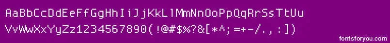 Proggysquare Font – White Fonts on Purple Background