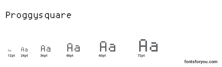 Proggysquare Font Sizes