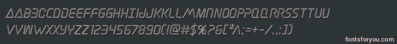 Шрифт Elitedangeroutital – розовые шрифты на чёрном фоне