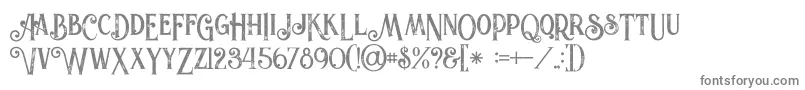 Valeriaboldgrunge-fontti – harmaat kirjasimet valkoisella taustalla