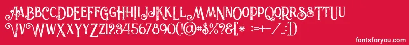 Valeriaboldgrunge Font – White Fonts on Red Background