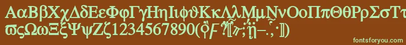 Шрифт Ateb – зелёные шрифты на коричневом фоне