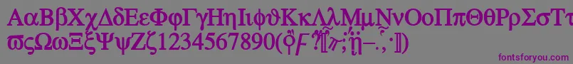 Шрифт Ateb – фиолетовые шрифты на сером фоне