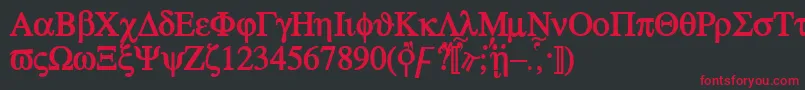 Ateb Font – Red Fonts on Black Background