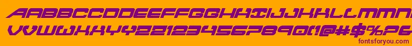 Atlantiaboldital2 Font – Purple Fonts on Orange Background