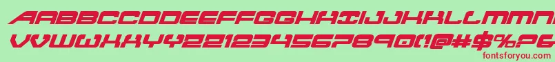 Atlantiaboldital2 Font – Red Fonts on Green Background