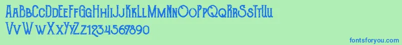 TheGoldsmithVintage Font – Blue Fonts on Green Background