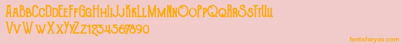 TheGoldsmithVintage-Schriftart – Orangefarbene Schriften auf rosa Hintergrund