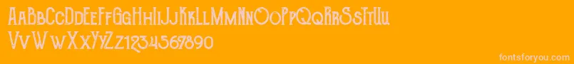 TheGoldsmithVintage Font – Pink Fonts on Orange Background