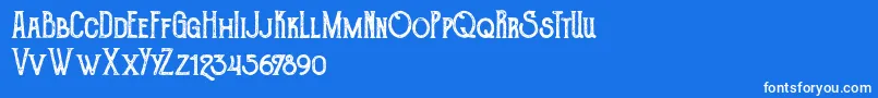 TheGoldsmithVintage Font – White Fonts on Blue Background