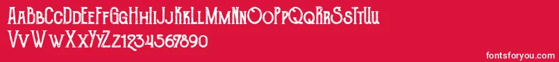 TheGoldsmithVintage Font – White Fonts on Red Background