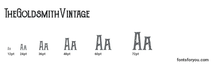 TheGoldsmithVintage Font Sizes