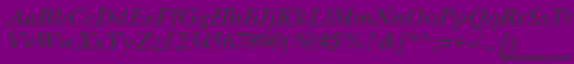 GrecoTenSsiItalic Font – Black Fonts on Purple Background