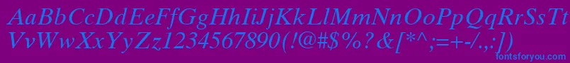GrecoTenSsiItalic Font – Blue Fonts on Purple Background