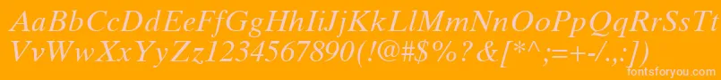 GrecoTenSsiItalic Font – Pink Fonts on Orange Background