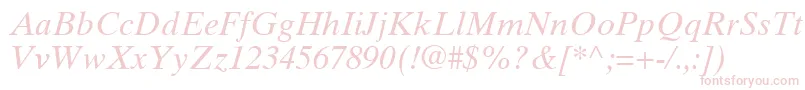 GrecoTenSsiItalic Font – Pink Fonts on White Background