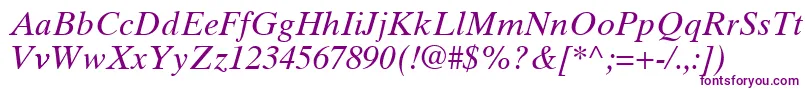 GrecoTenSsiItalic Font – Purple Fonts on White Background