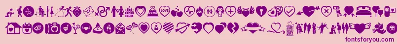 Saintvalentinesday Font – Purple Fonts on Pink Background