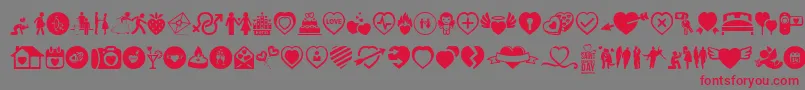 Saintvalentinesday Font – Red Fonts on Gray Background