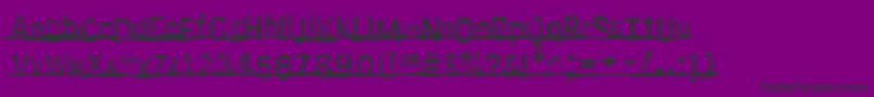 Fonte Sabotage – fontes pretas em um fundo violeta