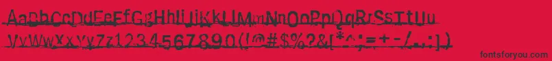 fuente Sabotage – Fuentes Negras Sobre Fondo Rojo