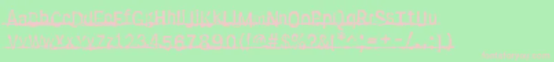 Sabotage Font – Pink Fonts on Green Background