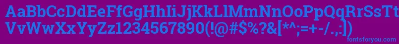 RobotoSlabBold Font – Blue Fonts on Purple Background