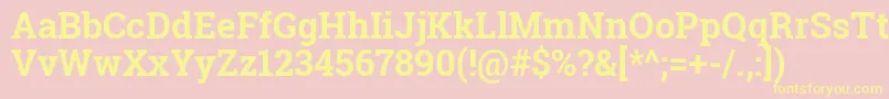 RobotoSlabBold Font – Yellow Fonts on Pink Background