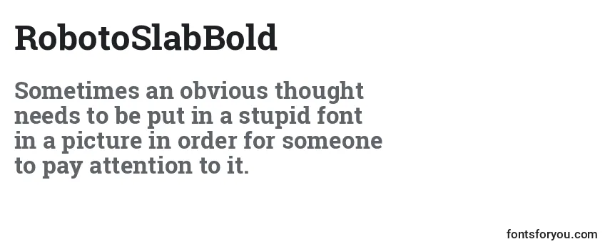 RobotoSlabBold Font