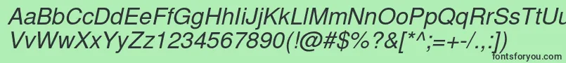 NimbussanlRegita Font – Black Fonts on Green Background