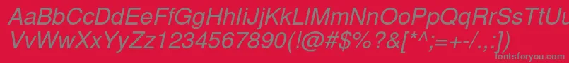 NimbussanlRegita Font – Gray Fonts on Red Background