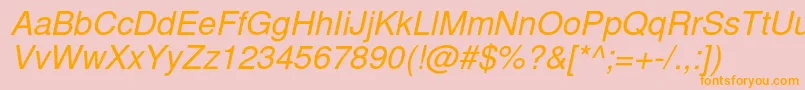 NimbussanlRegita Font – Orange Fonts on Pink Background