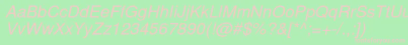 NimbussanlRegita Font – Pink Fonts on Green Background