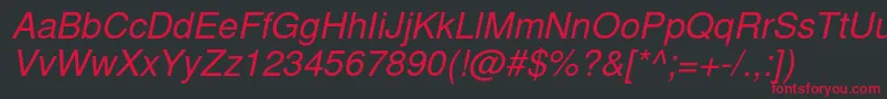 NimbussanlRegita Font – Red Fonts on Black Background