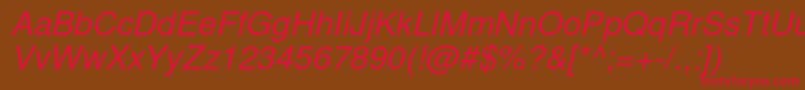 NimbussanlRegita Font – Red Fonts on Brown Background