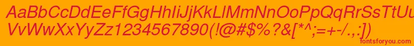 NimbussanlRegita Font – Red Fonts on Orange Background