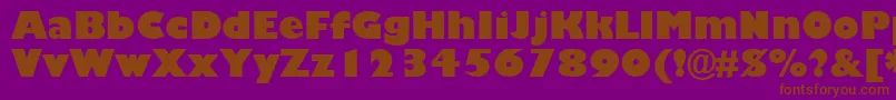 GillBlackSsiBlack Font – Brown Fonts on Purple Background