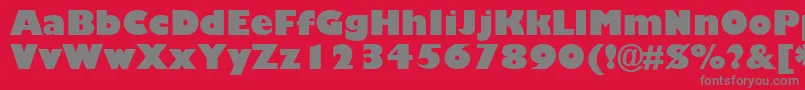 GillBlackSsiBlack Font – Gray Fonts on Red Background