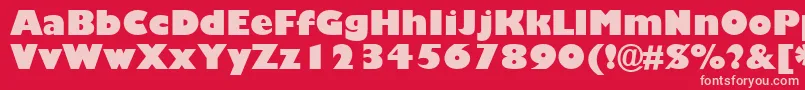 GillBlackSsiBlack Font – Pink Fonts on Red Background